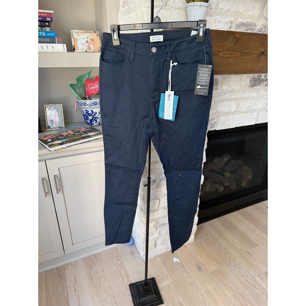 MARKET & SPRUCE Women's Dark Blue Skinny Stretch Mid Rise Jeans Size 6